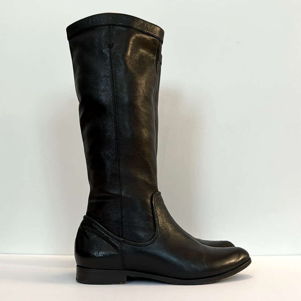 Fyre Black Leather Cindy Slouch Boots US Women’s Size 7